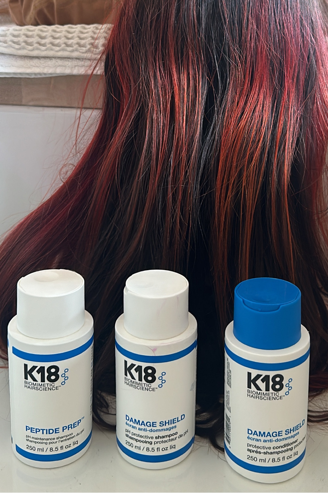 my current favorite overall shampoo and conditioner trio