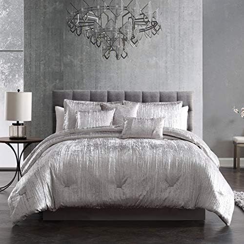 Riverbrook Home Turin Comforter Set, Queen, Silver 7 Piece | Amazon (US)