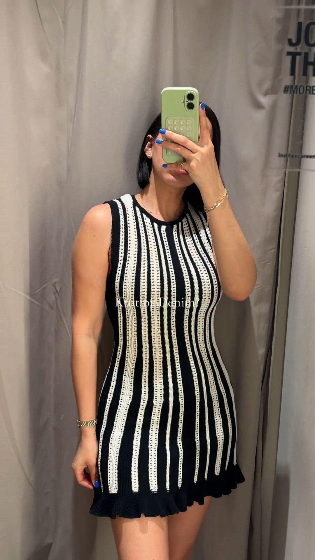 Knit Dress Denim Dress @Zara #zara