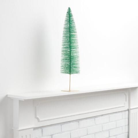 Pastel Bottlebrush Tabletop Christmas Tree Decor | World Market