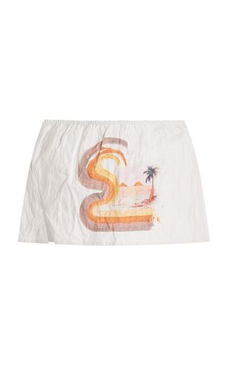 Exclusive Surf-Print Crushed-Cotton Micro-Mini Skirt | Moda Operandi (Global)