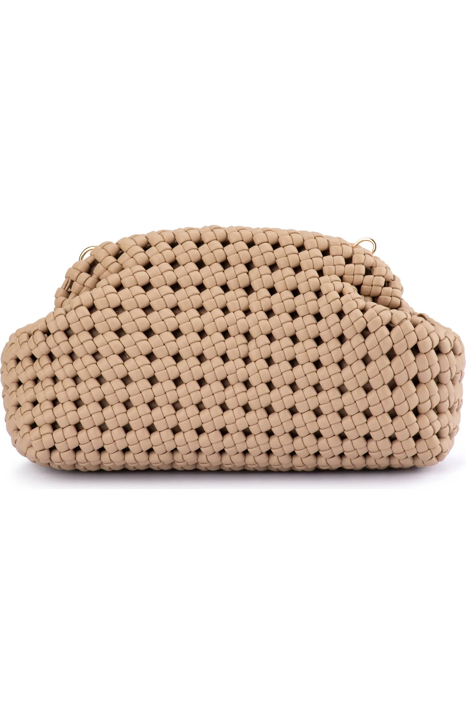 Olga Berg Everly Handwoven Faux Leather Frame Clutch | Nordstrom | Nordstrom