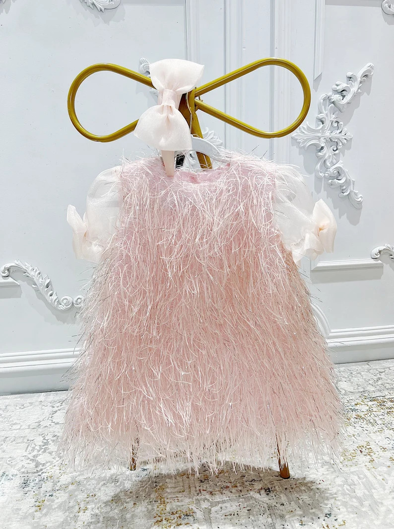 Rosé Dress Shimmery Girls Toddler Designer Handmade Dress | Etsy | Etsy (US)