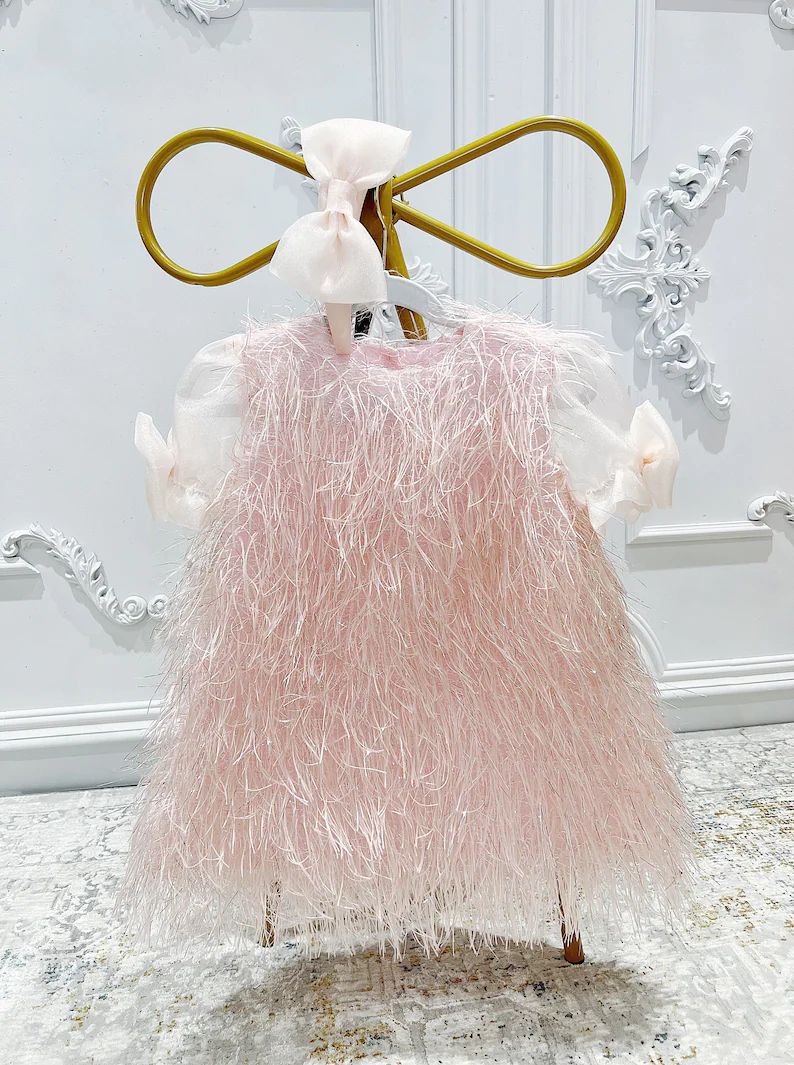 Rosé Dress Shimmery Girls Toddler Designer Handmade Dress | Etsy | Etsy (US)