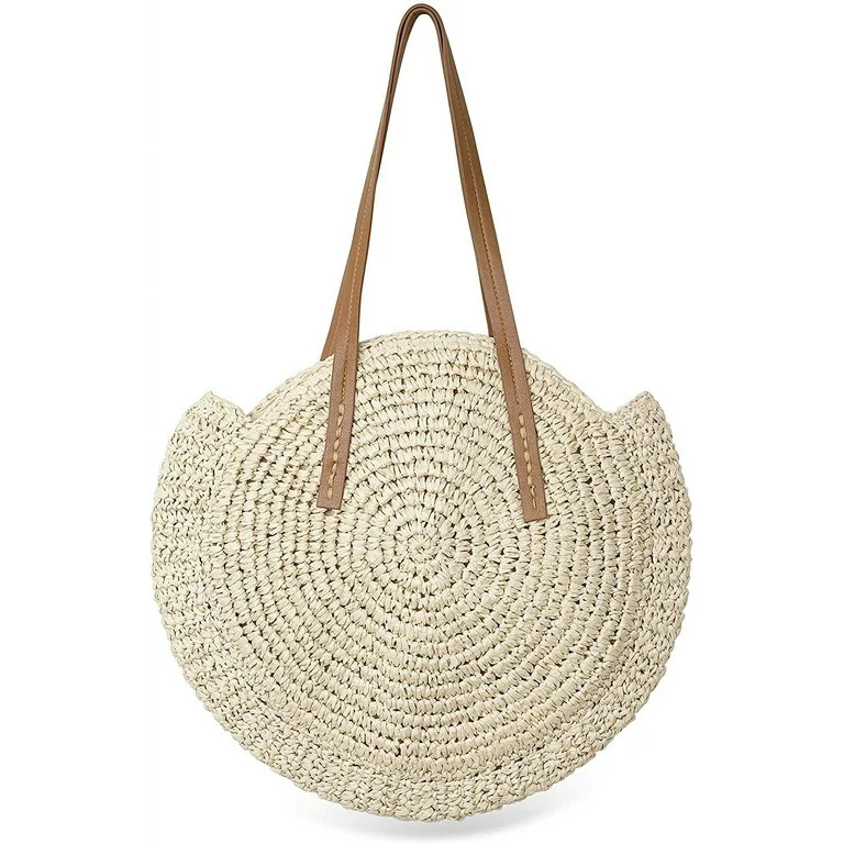 New Rattan Bags for Women - Handmade Wicker Woven Purse Handbag Circle Boho Bag Bali | Walmart (US)
