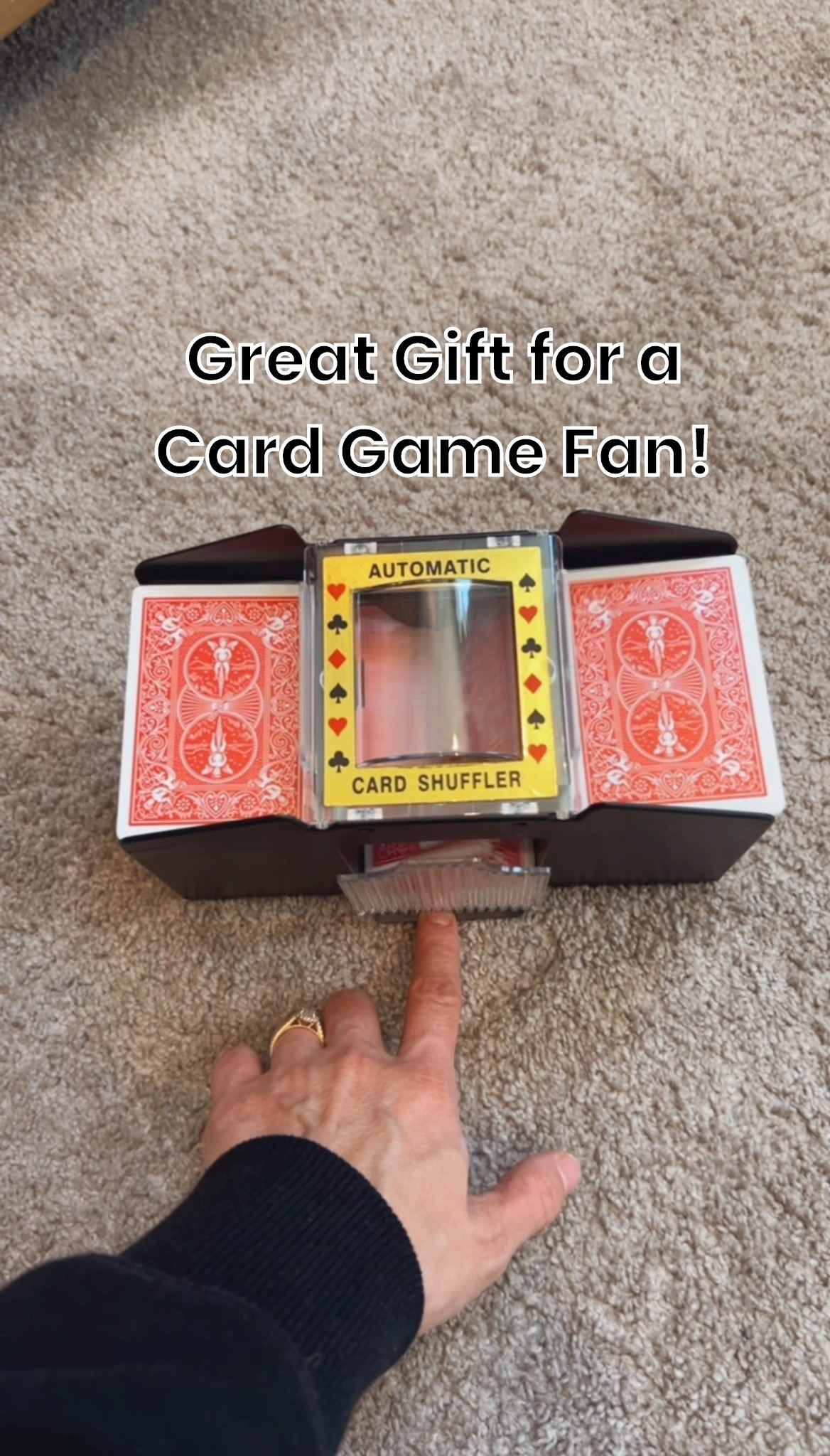 Our 7 year old is obsessed with card games. He hasn’t conquered shuffling yet so we grabbed this Card Shuffler for Christmas and it’s been so great! When he plays with his brothers they can shuffle and deal all on their own! This card shuffler is a great gift for a card game lover! 

#LTKFamily #LTKKids