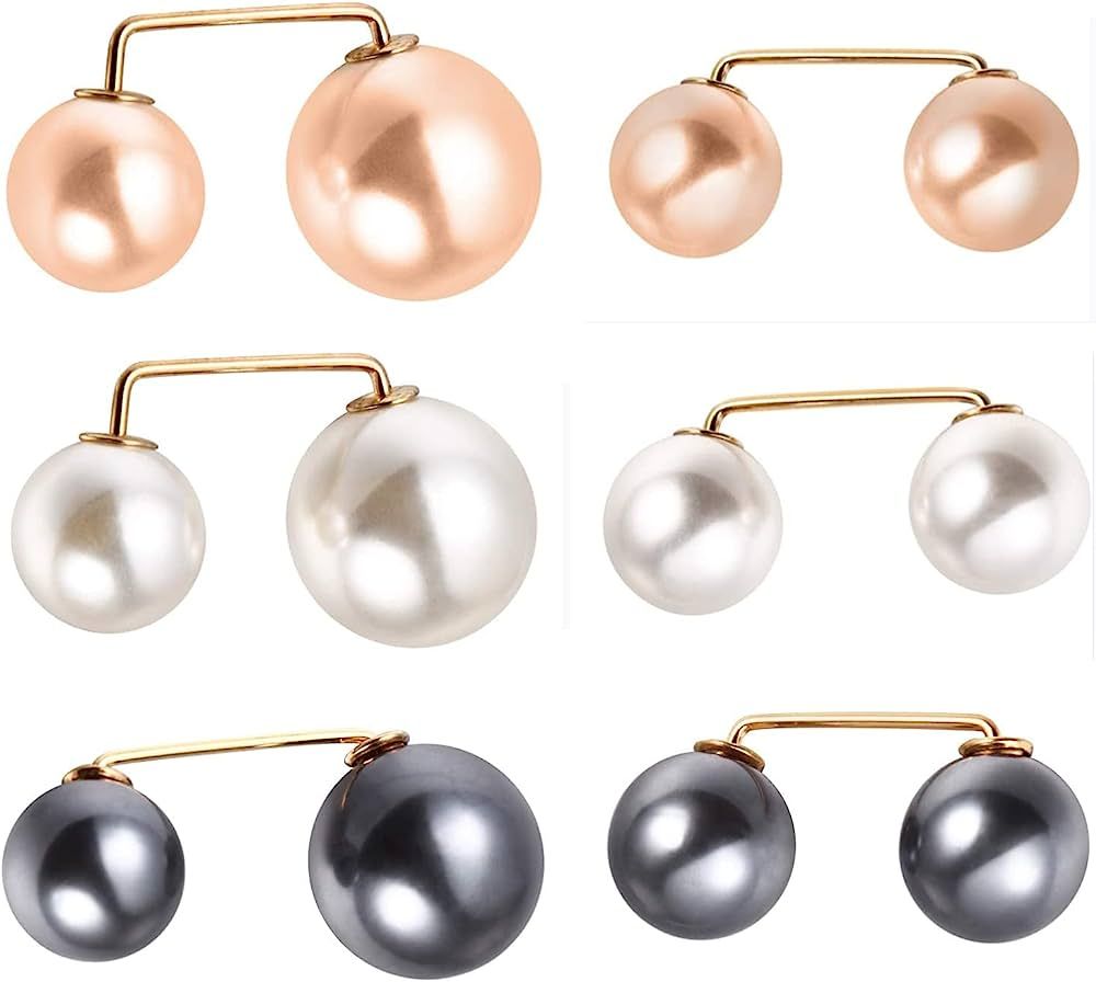 Faux Pearl Brosche Pin Set,6 Stück Perlen Brosche Vintage Broschen Mode Pullover Schal Clip Dopp... | Amazon (DE)