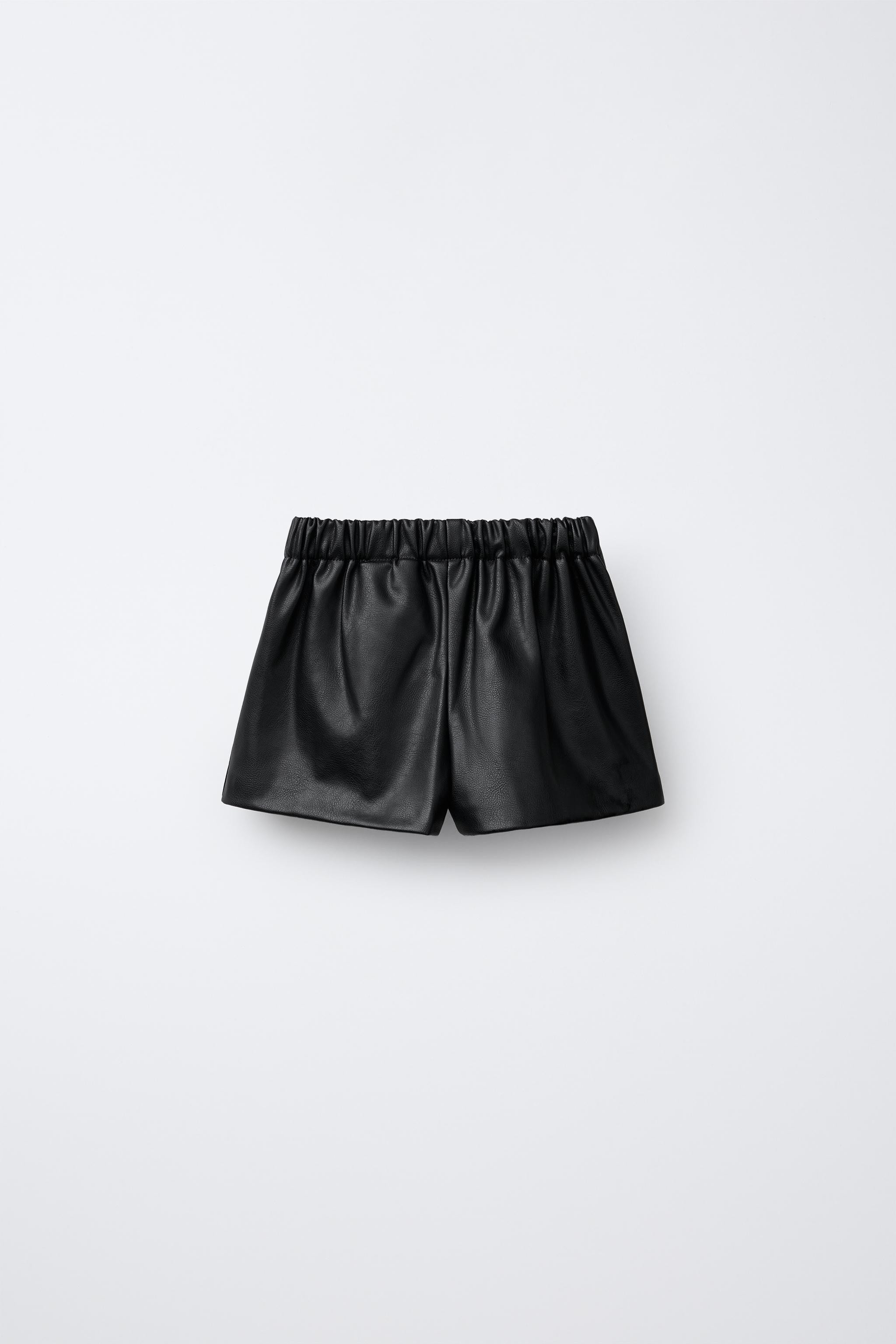 FAUX LEATHER BOW SKORT | Zara Canada
