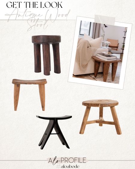 Get the look / antique stool, wood stool, African stool, danish stool, wing stool, vintage furniture, wood side table, wood stool, unique side table

#LTKhome
