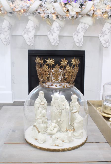 I love displaying my nativity set on a round marble tray with a large glass cloche dome and a vintage starry crown. Here are a bunch of different nativity sets to create your own.

#LTKHoliday #LTKhome #LTKfindsunder50