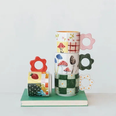 Floral Stoneware Mug | Wayfair North America