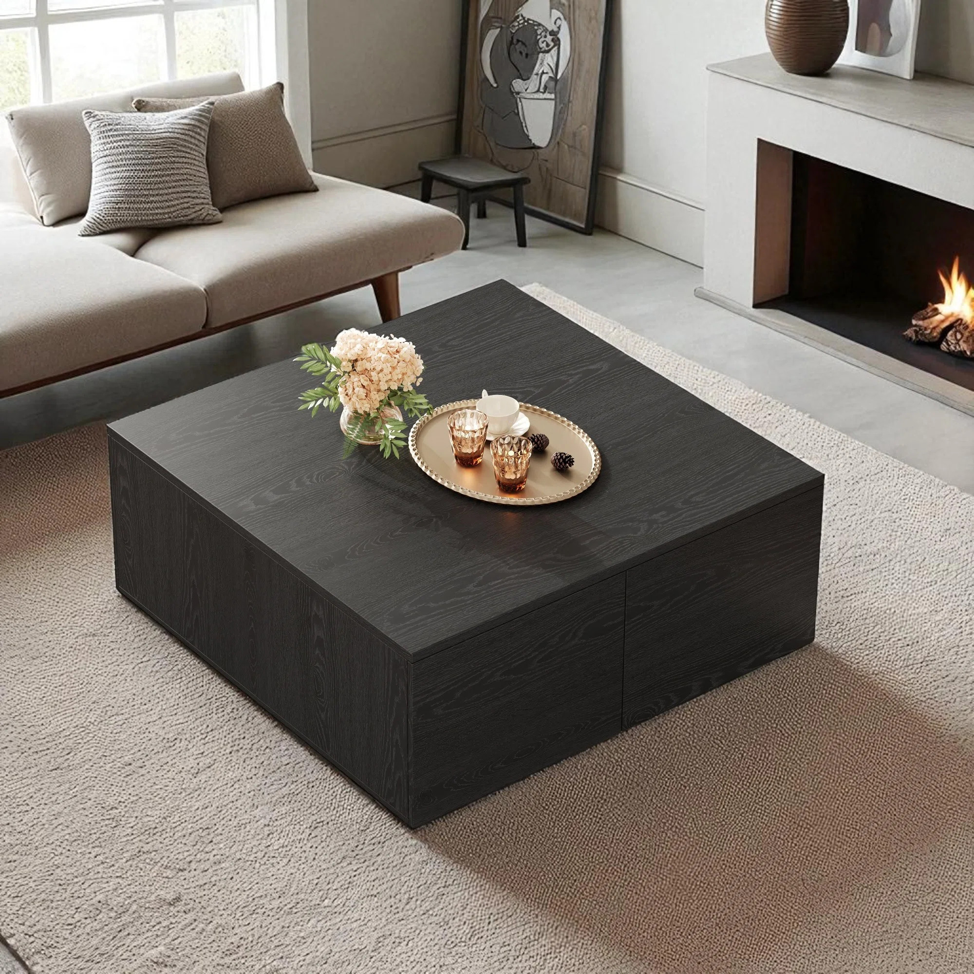 Latitude Run® Square Coffee Table With Storage | Wayfair | Wayfair North America