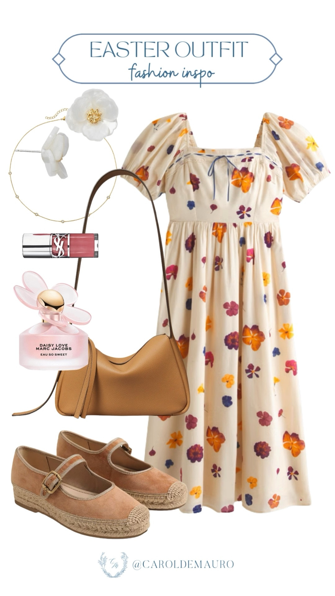 Bring some charm to your Easter celebrations with this beautifully coordinated look! Starting with a vibrant, floral midi dress, this outfit is perfect for brunch, egg hunts, or simply enjoying a sunny day.

easter look, sundays best, dressy casual, modest outfit, petite fashion, spring wardrobe, trendy makeup, weekend vibes

#LTKU #LTKootd #LTKSeasonal