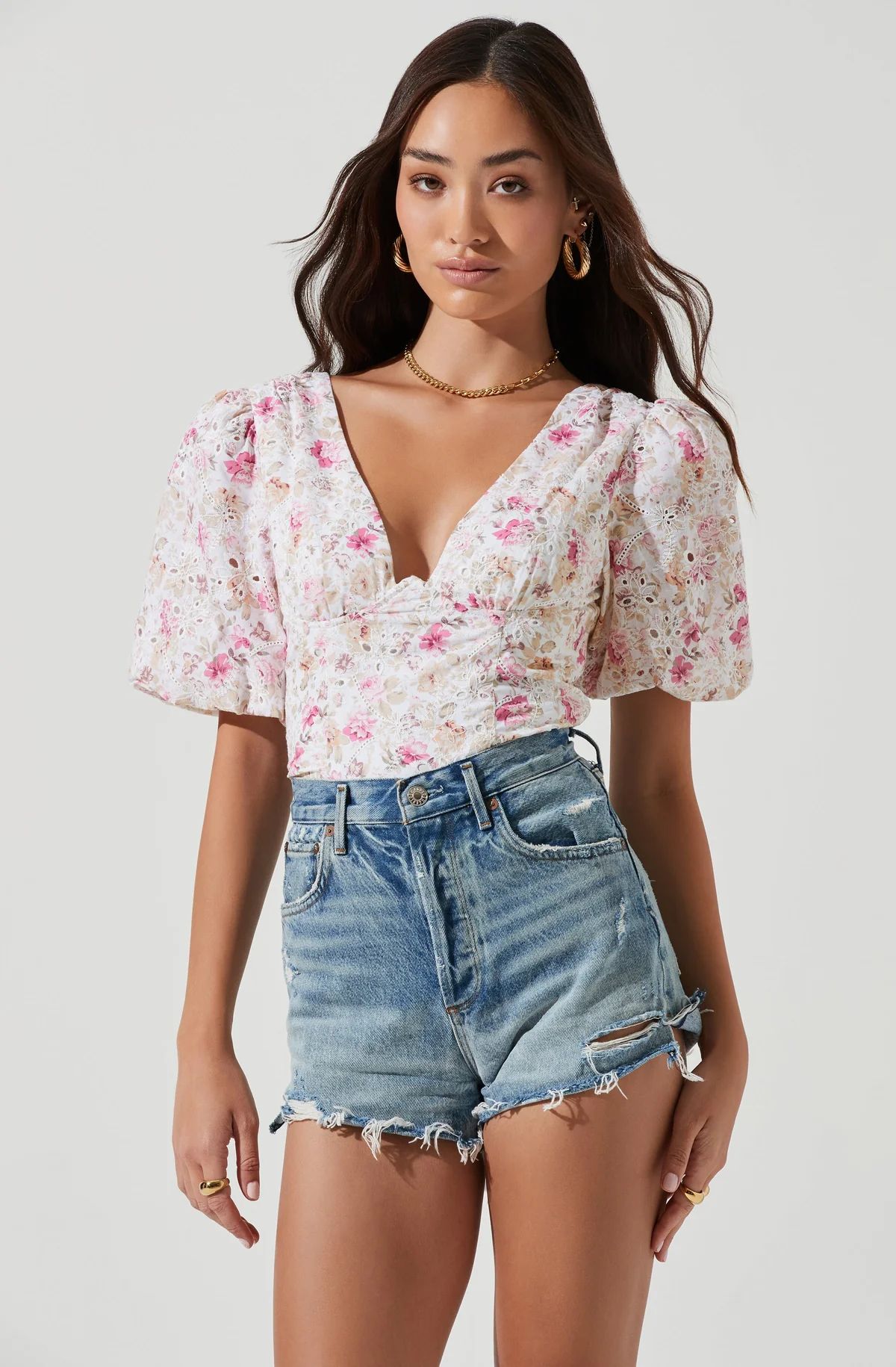 Beaumont Floral Puff Sleeve Top | ASTR The Label (US)