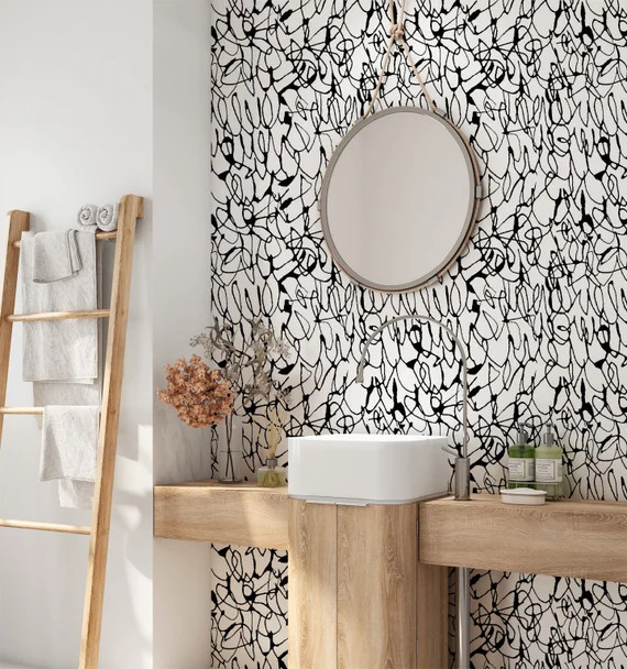 Minimalist Removable Wallpaper. Abstract Wallpaper. Modern | Etsy | Etsy (US)