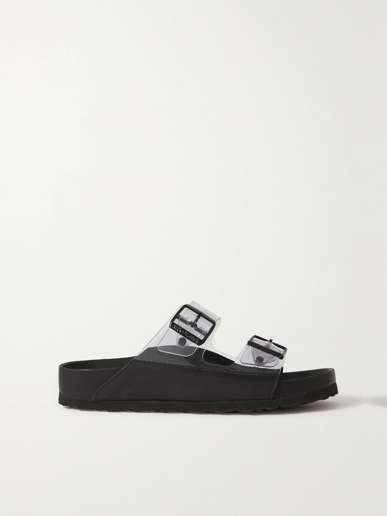 Birkenstock 1774 - + Manolo Blahnik Arizona Leather-trimmed Pvc Sandals - Black | NET-A-PORTER (US)