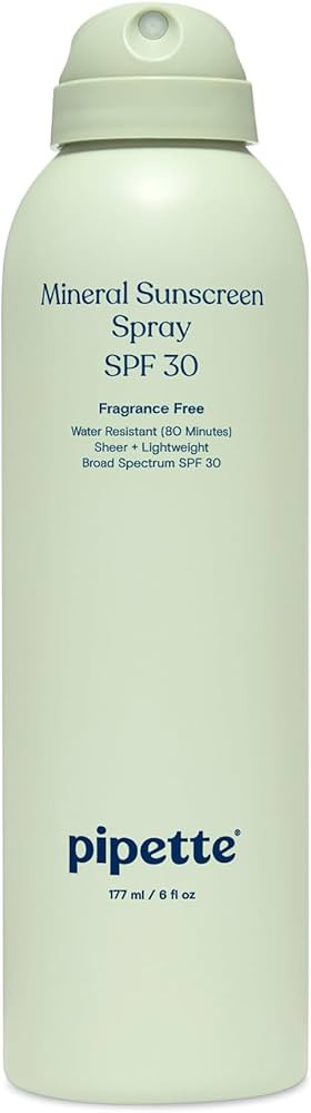 Pipette Mineral Sunscreen Spray SPF 30 Non-Nano Zinc Oxide 6 oz | Amazon (US)