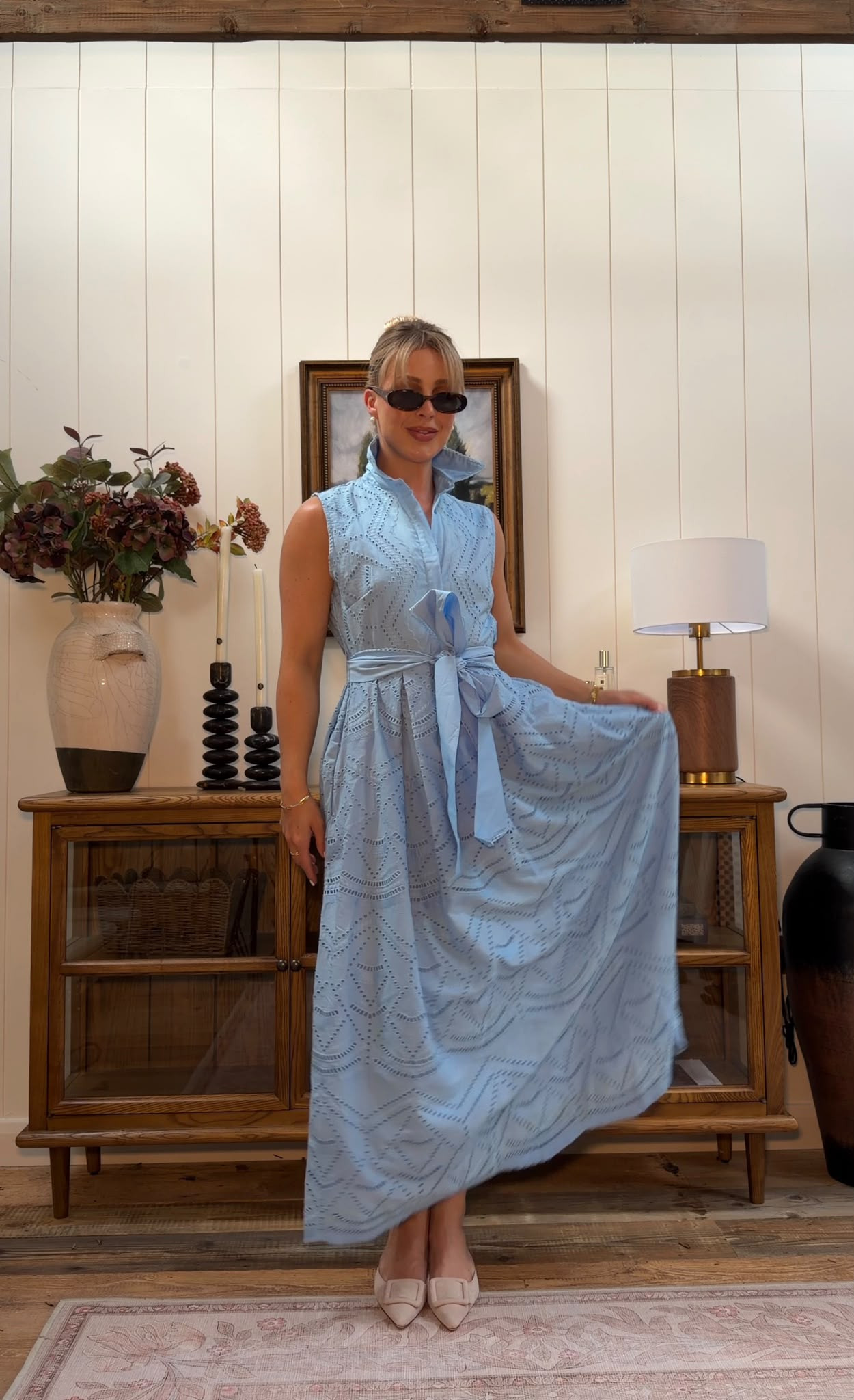 Gorgeous Karen Millen Occasionwear is perfect for Summer Events, Wedding Guest and the races 🐎 Use Code: KMCHLOE15 for 15% off 

Powder Blue Broderie Dress, Tie Waist Midi Dress, Sleeveless Summer Dress, Elegant Summer Dressing, Chic Occasion Look, Soft Blue Outfit, Races Dress, Wedding Guest  

 #LTKsummer #LTKwedding #LTKdresses