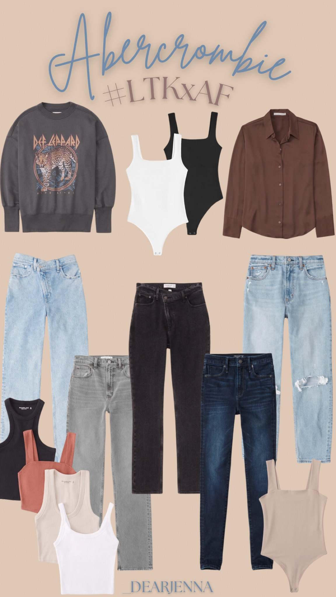 Abercrombie is having their first ever in-app LTK exclusive sale. You will receive 25% off by shipping your Abercrombie favorites right here through this LTK post. These are my favorite jeans (I wear size 29/30) and some super cute, versatile sweaters and bodysuits. Perfect for dressing up for a holiday outfit or dressing down for an every day look. Enjoy! 

#LTKstyletip #LTKGiftGuide #LTKxAF