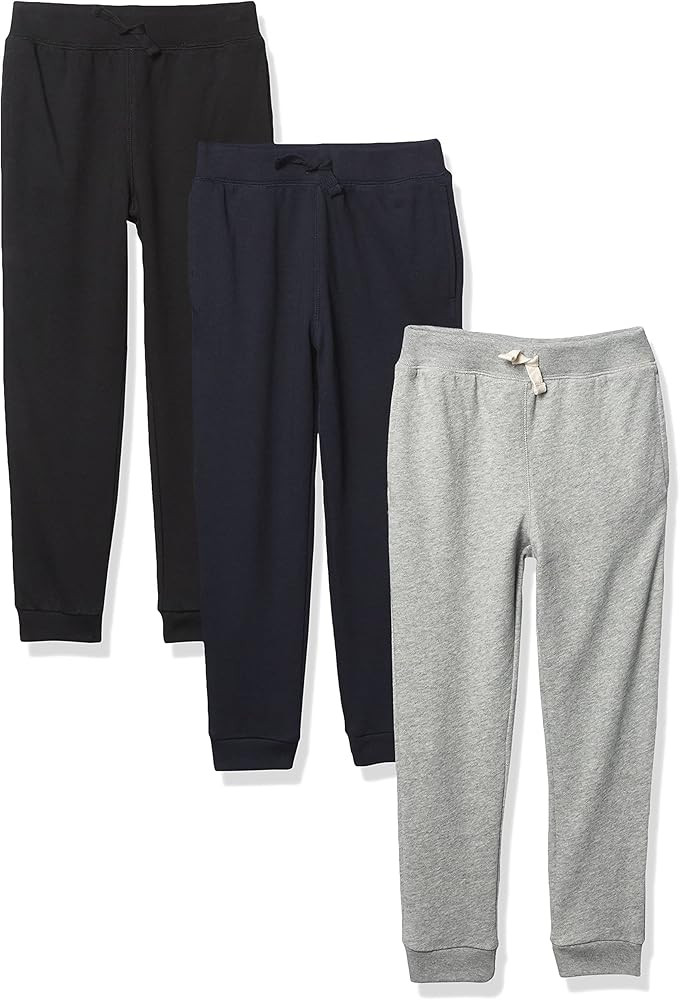 And Toddler Boy Active Striped Fleece Jogger Pants 2-pack | Amazon (US)