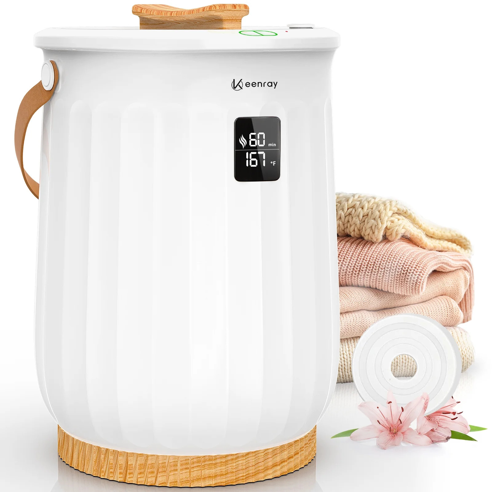 Keenray Towel Warmer Bucket, Luxury Hot Towel Warmer with LED Display for Bathroom, Adjustable Ti... | Walmart (US)