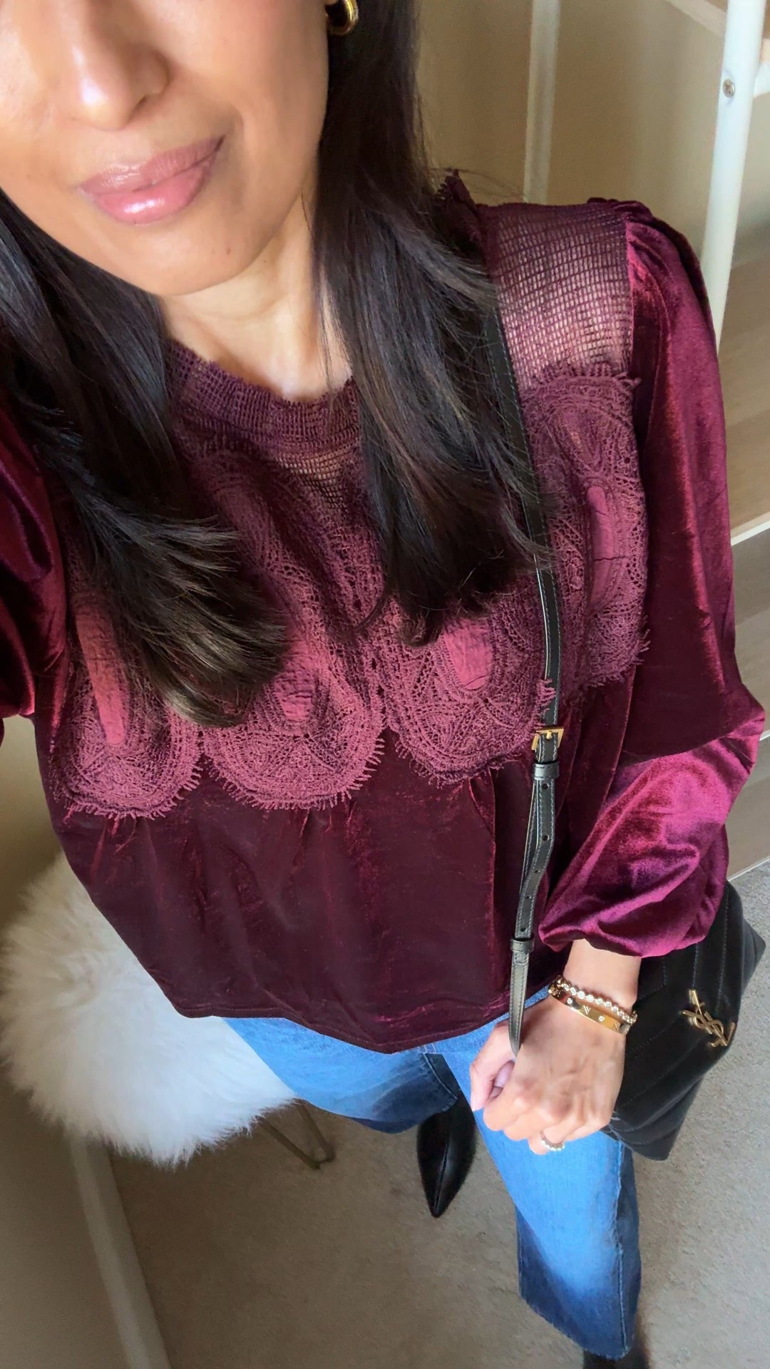 Holiday outfit.  Comfy dressy tops for holiday gatherings. 
-Both around $45, but look more expensive. 
Detailing is very nice. 
They look good and are easy to wear. Multiple colors available  
True to size. 
-Dark wash denim jeans are easy to dress up. This barrel style has been a favorite. I sized up. 
-Kitten heel booties vs regular heels for warmth. Linking multiple options. 


#LTKFindsUnder50 #LTKHoliday #LTKOver40