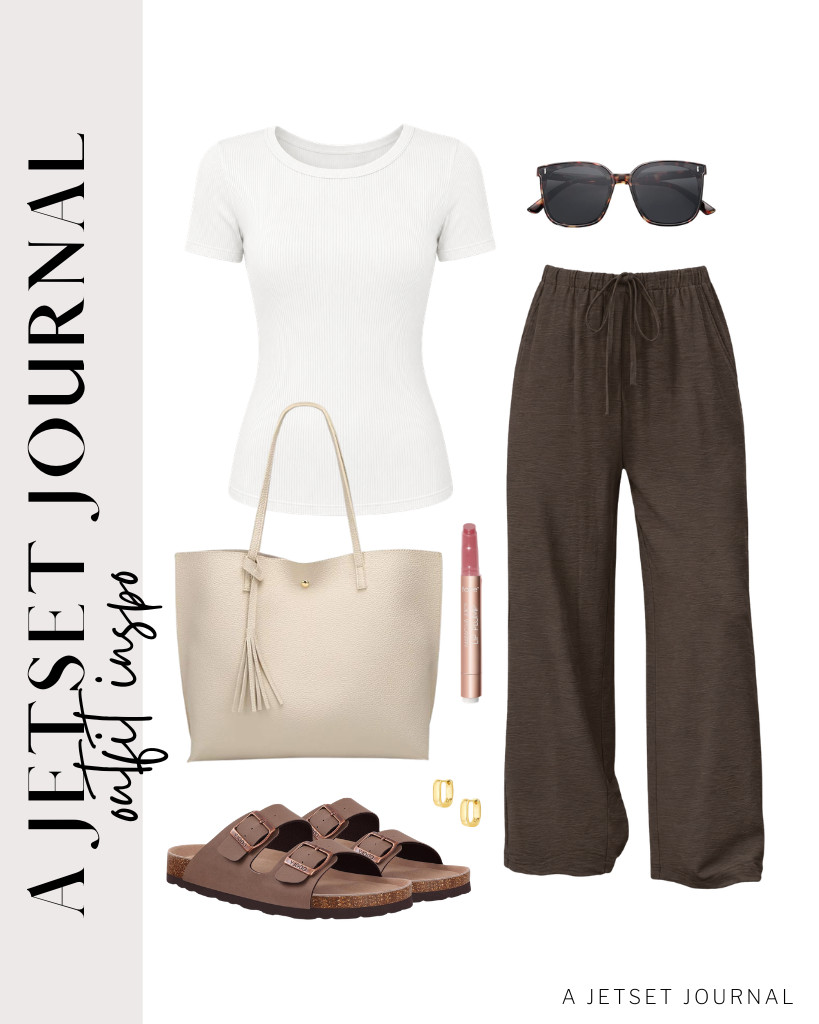 This go-to short-sleeve ribbed knit top, plus Sampeel Wide Leg Pants, is our next outfit to style. I found these ODOLY Cork Footbed Slide Sandals that complement the look. You will love these timeless SOJOS Sunglasses for this fit, too.

#LTKSeasonal #LTKSaleAlert #LTKTravel
 

 
