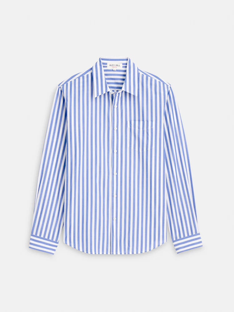 Mill Shirt in Wide Striped Cotton Poplin | Alex Mill