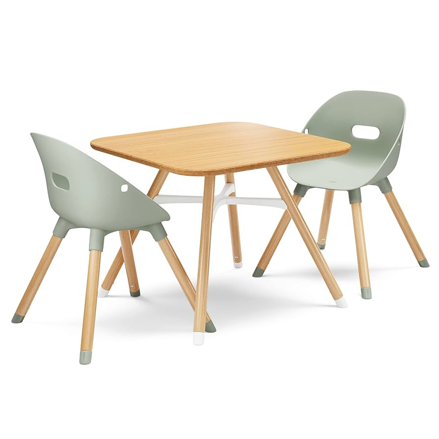 Lalo The Play Kit - Kids Table & Chairs Set with Sustainably Sourced Wood Table & 2 Non-Toxic Buc... | Amazon (US)