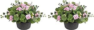 Haute Decor Pink Wild Geranium Artificial Floral Urn Filler with Adjustable Height (2 Urn Fillers... | Amazon (US)