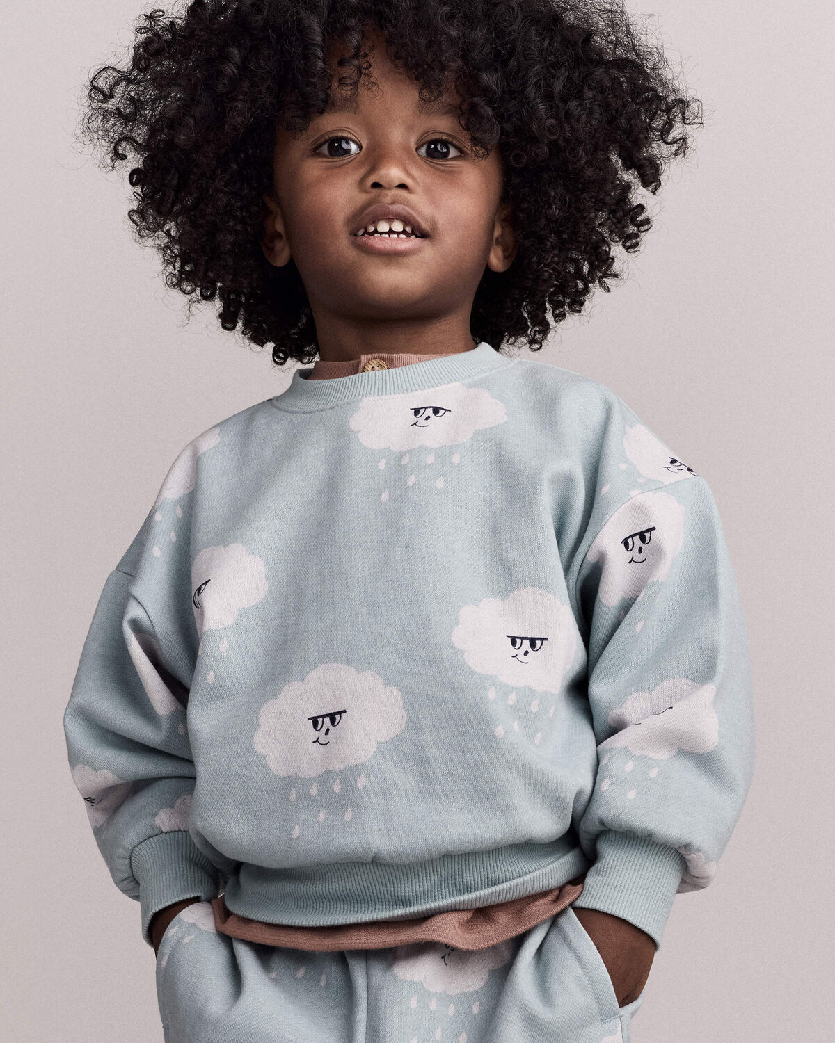 Toddler Wide-Arm Sweatshirt in Rain Cloud Print - Pale Blue - Otter Avenue | Carter's | Carter's Inc