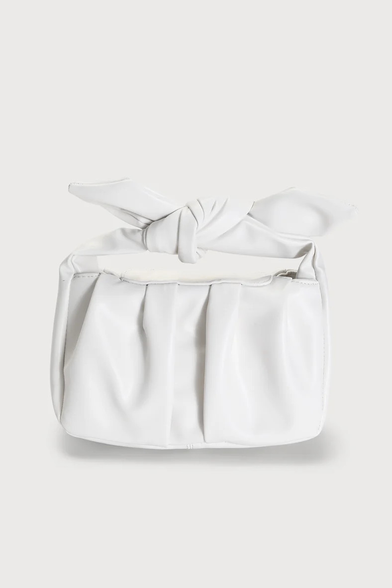 Essential Style White Knot Handle Clutch Bag | Lulus