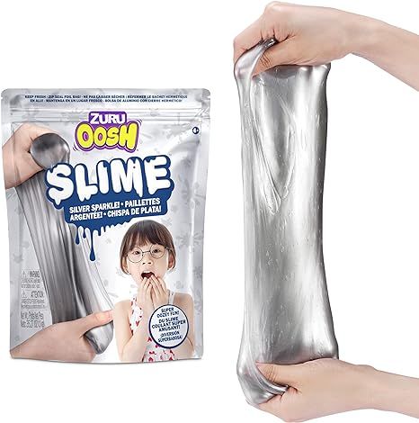 Oosh Slime Large Foilbag 800g (Silver) by ZURU, Gooey Slime and Epic Stretchy Slime for Girls and... | Amazon (US)
