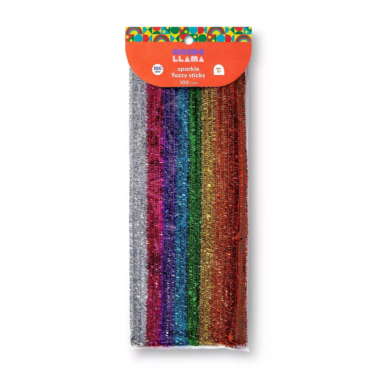 100ct Sparkle Fuzzy Sticks - Mondo Llama™ | Target