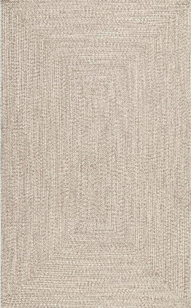 nuLOOM Wynn Braided Indoor/Outdoor Area Rug, 5' x 8', Tan | Amazon (US)