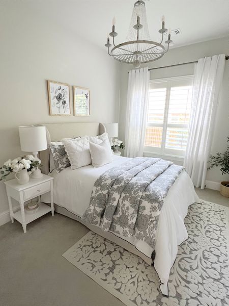Bedroom decor! This is the gorgeous Victoria floral bedding set along with the Lexie bedding set. 

#LTKhome #LTKFind #LTKSeasonal