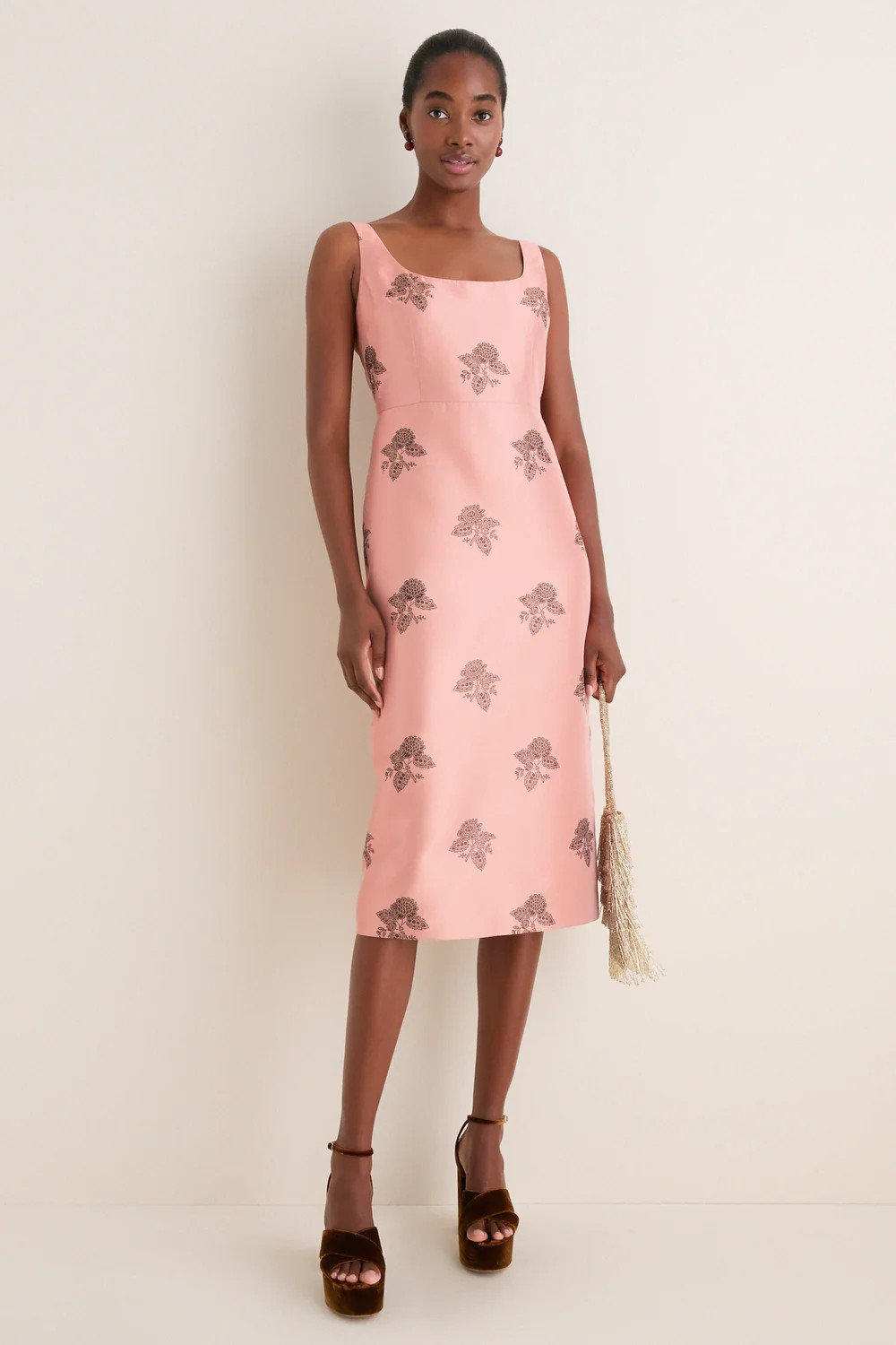 Apricot Jacquard Renata Dress | Tuckernuck (US)