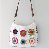 Crochet Granny Square Crossbody Bag Retro Hippie Purse | Etsy (US)