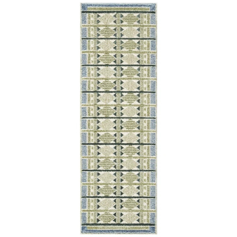 Maridee Green Blue Modern Indoor Rug | Wayfair North America
