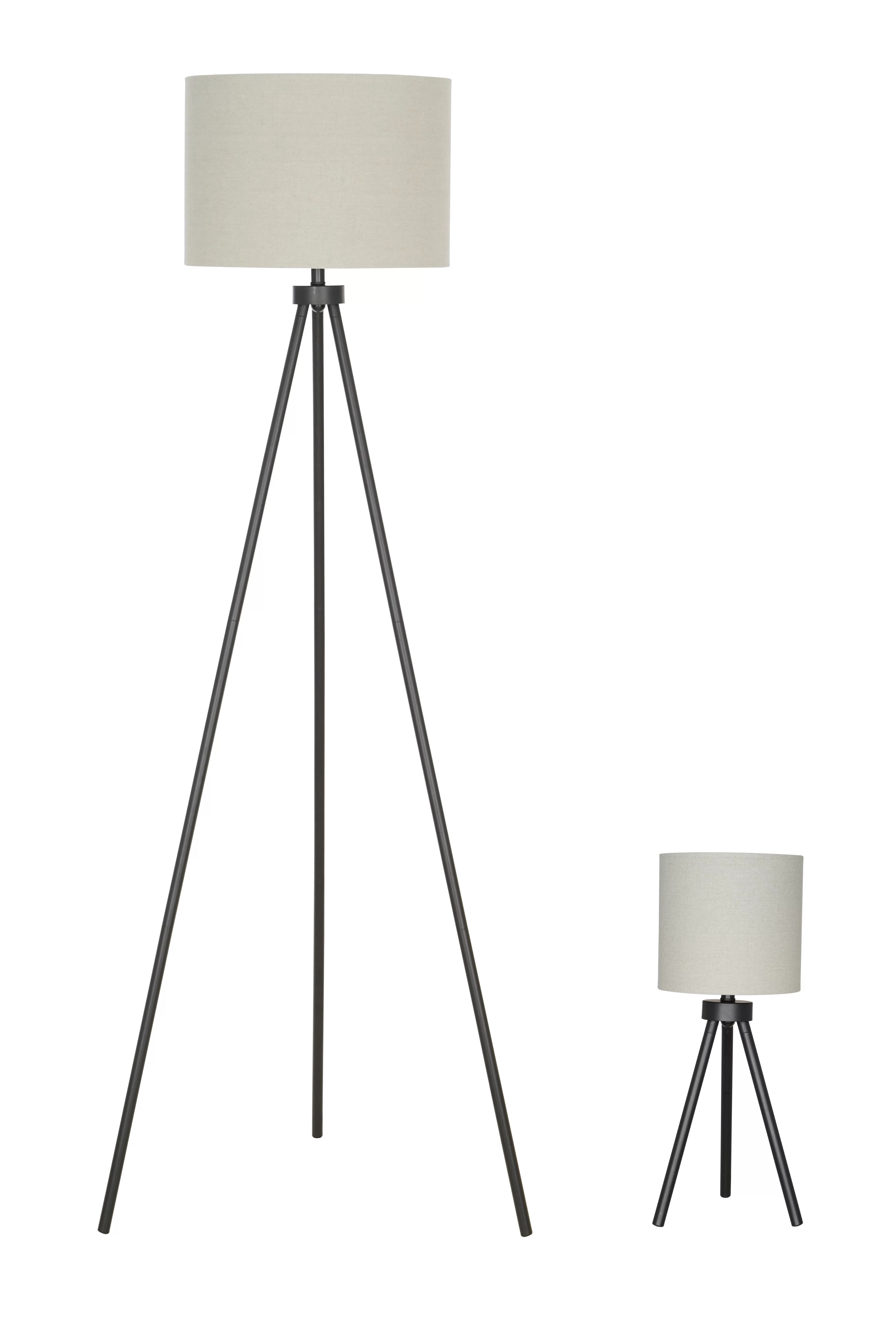 Better Homes & Gardens Modern Tripod Table & Floor Lamp Set, Black | Walmart (US)