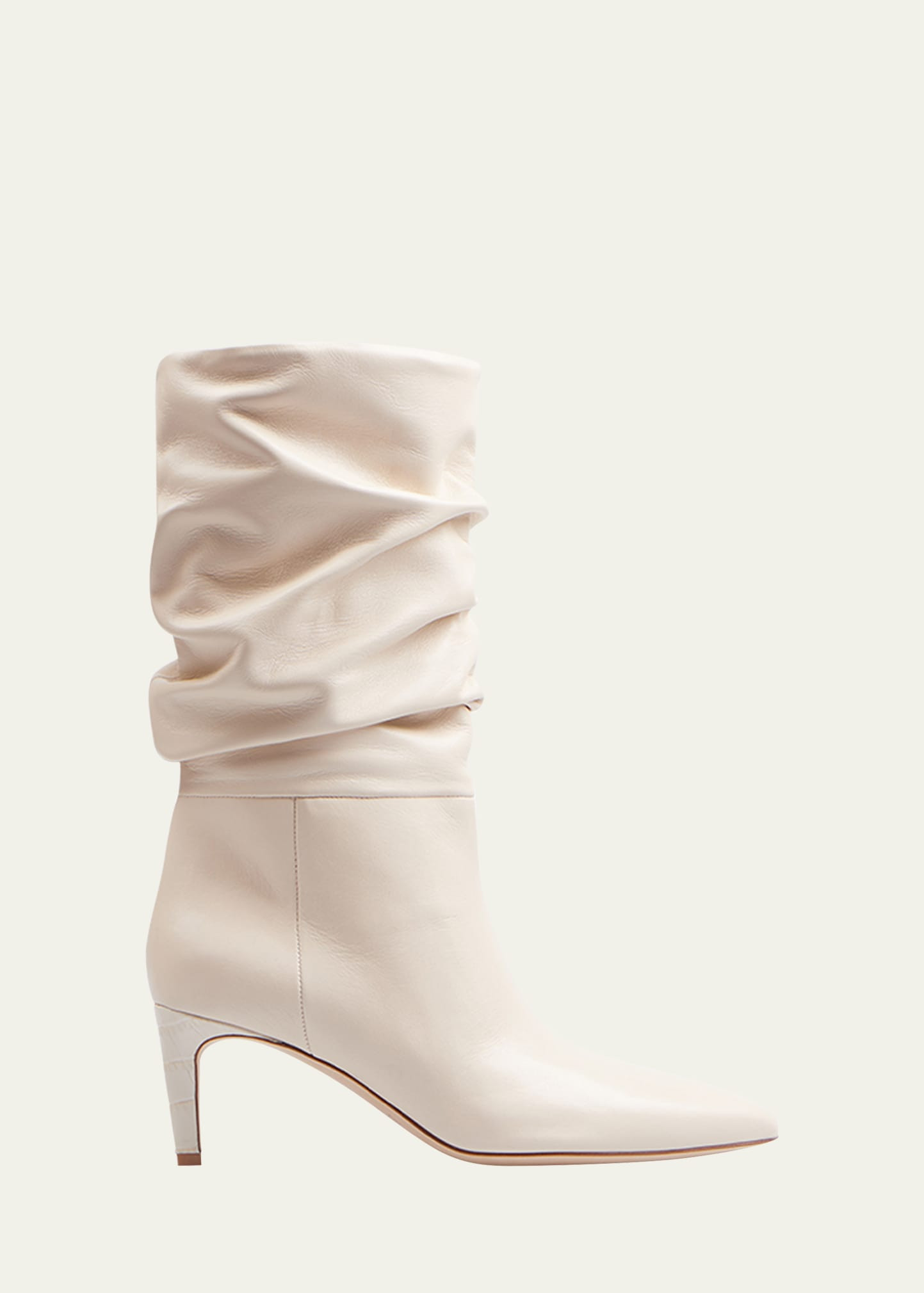Paris Texas Slouchy Napa Kitten-Heel Mid Boots | Bergdorf Goodman