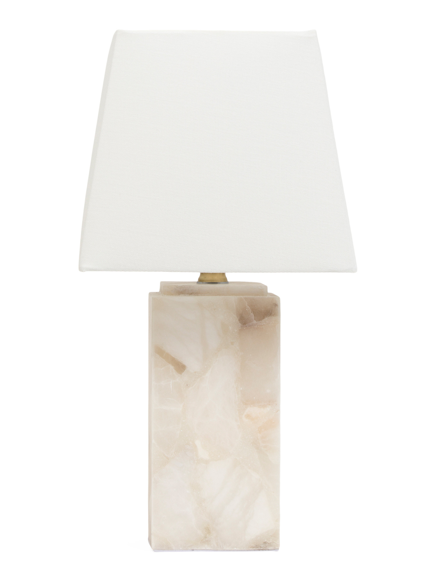17.5in Rechargeable Cordless Alabaster Linen Shade Table Lamp | TJ Maxx