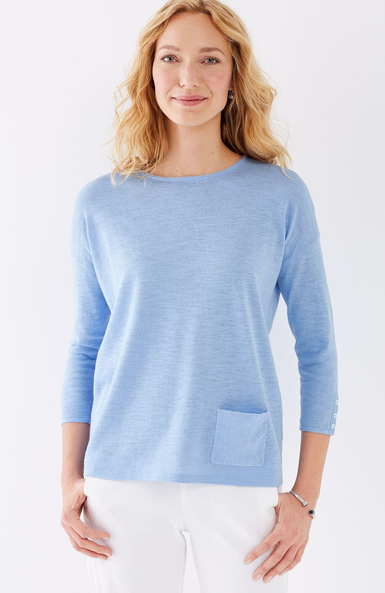 EASY LINEN & COTTON PULLOVER | j.jill.com (US)