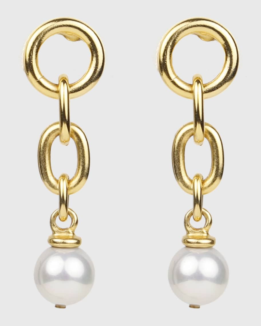 Ben-Amun Pearly Drop Link Earrings | Neiman Marcus