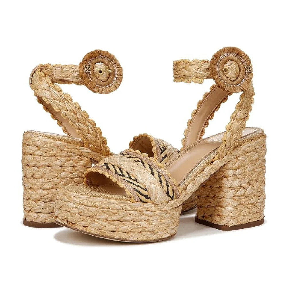 Women's Sam Edelman Iliana Sandal Beechwood Braided Ankle Strap Platform VER1415 | Shop Simon