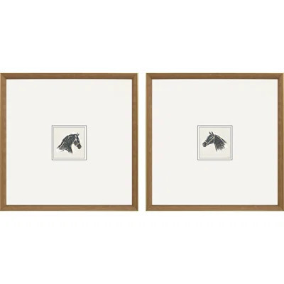 Bellmon Equestrian Study Framed On Paper 2 Pieces Print | Wayfair Professional