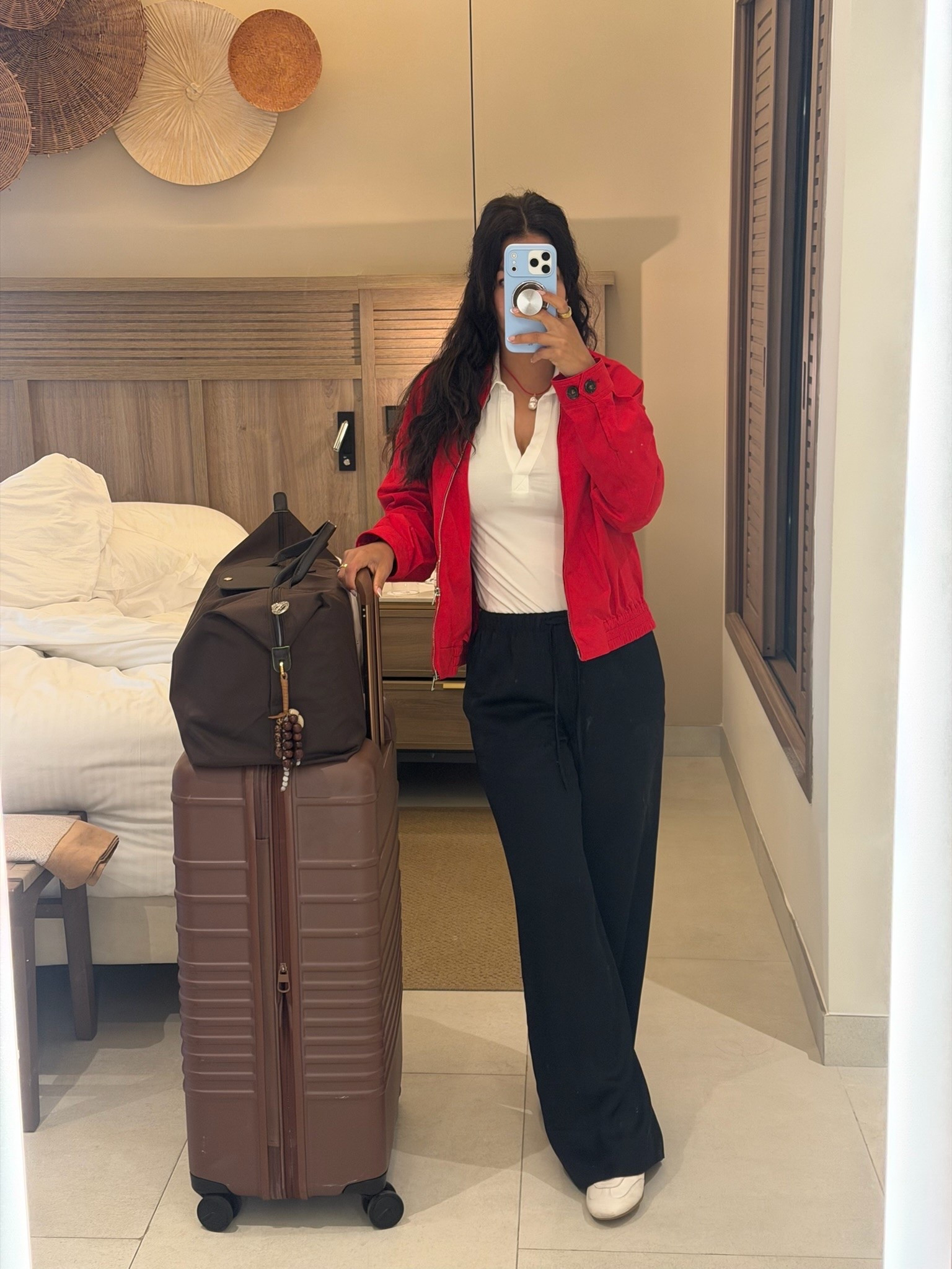 Casual Summer travel outfit ✈️

Wearing a white polo top with an oversized red jacket, the Aritzia Lodge pants and some comfy white sneakers! Linking my Beis luggage too!


Travel outfits, comfy outfit, red jacket, summer outfit, airport outfit, travel ootd

#LTKActive #LTKTravel #LTKootd