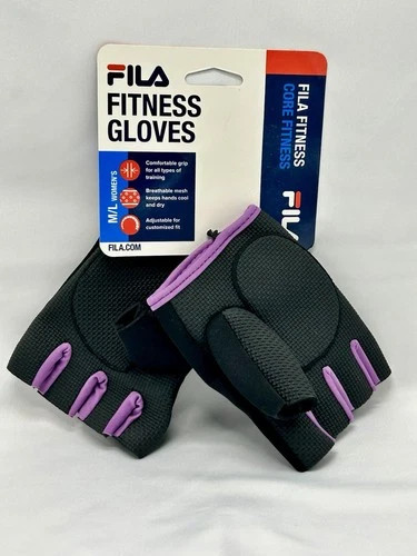 FILA Womens Fitness Fingerless Gloves - Black & Purple M/L | eBay | eBay US