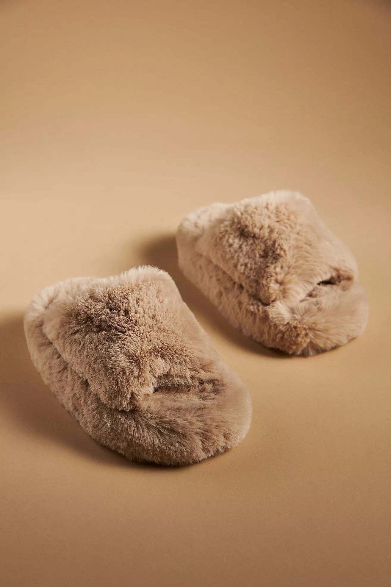 Maeve Fuzzy Platform Slippers | Anthropologie (US)