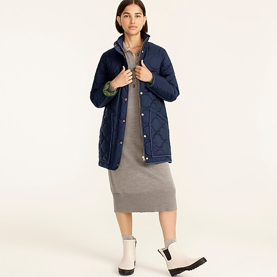 Quilted cocoon puffer with PrimaLoft® | J. Crew US